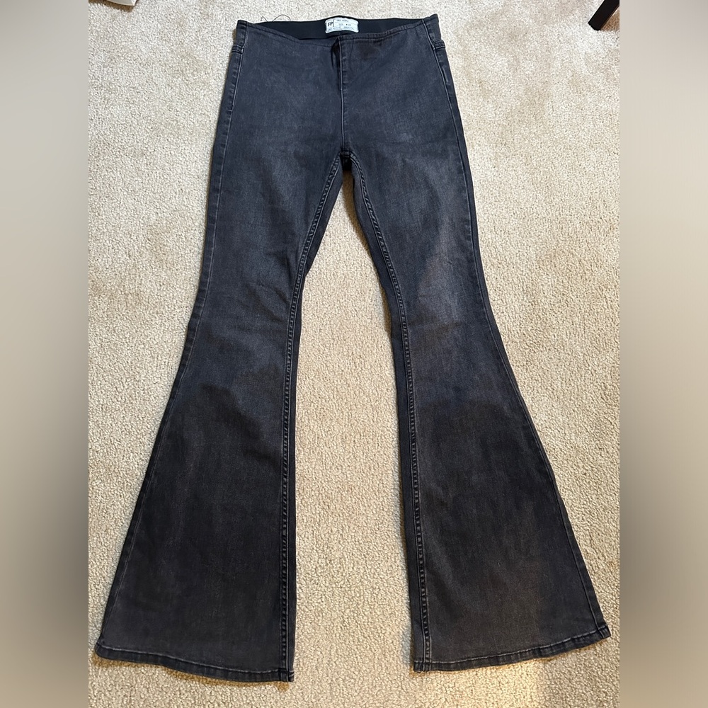 Free People Dark Gray Flare Jeans